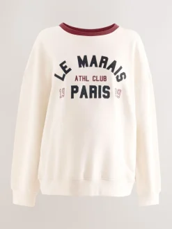 Next Crème - Sweat-shirt graphique de grossesse Clearance