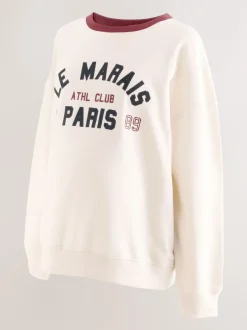 Next Crème - Sweat-shirt graphique de grossesse Clearance