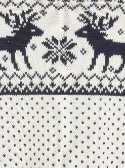 The Little Tailor Crème - - Pull de Noël en forme de renne et de foire