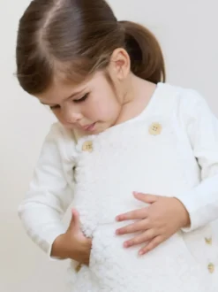 The Little Tailor Crème - Ensemble salopette et body en polaire sherpa épaisse bébé Sale