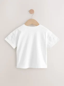 Next Crème - T-shirt 100% coton Daisy à manches courtes (3mois-7ans) Clearance