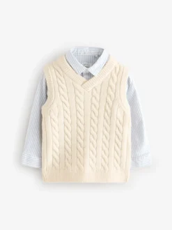 Next Crème écru - Ensemble gilet et chemises en tricot (3mths-7yrs) Hot