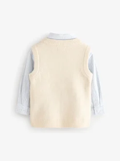 Next Crème écru - Ensemble gilet et chemises en tricot (3mths-7yrs) Hot