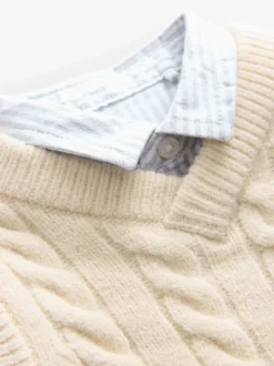 Next Crème écru - Ensemble gilet et chemises en tricot (3mths-7yrs) Hot