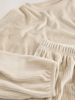 Next - Pyjama en laine polaire (9mths-16yrs) Crème côtelée Best