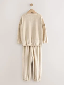 Next - Pyjama en laine polaire (9mths-16yrs) Crème côtelée Best