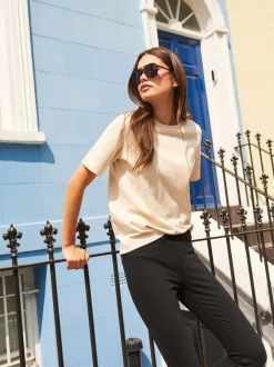 Next - T-shirt Manche courte Col ras du cou lourd Crème d'avoine Best