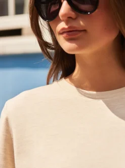 Next - T-shirt Manche courte Col ras du cou lourd Crème d'avoine Best