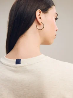 Next - T-shirt Manche courte Col ras du cou lourd Crème d'avoine Best