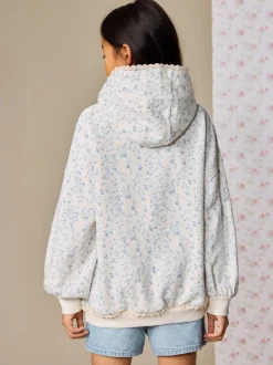 Next - Sweat à capuche (3-16 ans) Crème Ditsy Fleur Sale