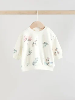 Next Crème fleuri - Ensemble Chandail et Survêtement bébé 2 Pièces (0mois-2ans)