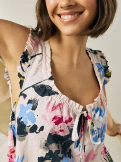 Next Crème fleuri - Ensemble Pyjamas Shorts 100% Coton Best