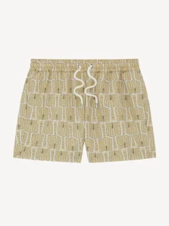 Frescobol Carioca Crème Imprimé Palmeira - Shorts de bain Rio New