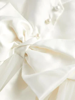 Next Crème ivoire - Robe Nœud pour Fille Fleurie (3mths-16yrs) New