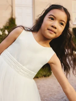 Next Crème ivoire - Robe Nœud pour Fille Fleurie (3mths-16yrs) New