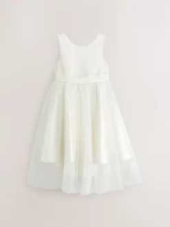 Next Crème ivoire - Robe Nœud pour Fille Fleurie (3mths-16yrs) New