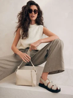 Next Crème ivoire - Sac à bandoulière en cuir Online