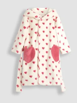 Jojo Maman Bébé - Peignoir Crème motif cœur Clearance