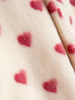 Jojo Maman Bébé - Peignoir Crème motif cœur Clearance