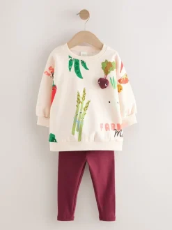Next Crème Personnages légumes - Ensemble Sweatshirt et Leggings (3mths-7yrs) Sale