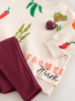 Next Crème Personnages légumes - Ensemble Sweatshirt et Leggings (3mths-7yrs) Sale