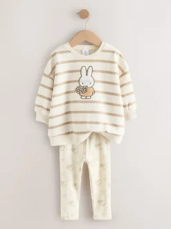 Next Crème Stripe - Ensemble Sweatshirt Miffy & Leggings (3mths-7yrs) Hot