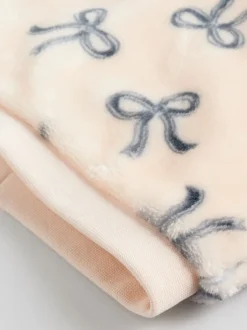 Next Crème/gris - Ensemble pull et pantalon en velours doux imprimé nœud (0mois-2ans) Best