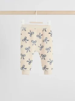 Next Crème/gris - Ensemble pull et pantalon en velours doux imprimé nœud (0mois-2ans) Best