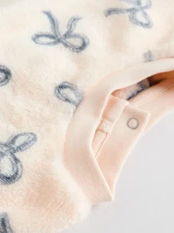 Next Crème/gris - Ensemble pull et pantalon en velours doux imprimé nœud (0mois-2ans) Best