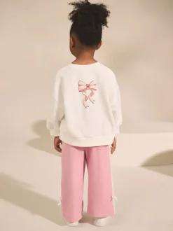 Next Crème/rose - Ensemble Barbie Sweat-shirt & Ample Survêtement (3mois-7ans) New
