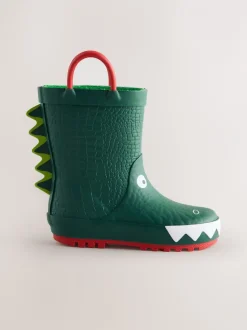 Next - Bottes de pluie à poignée Crocodile vert Discount
