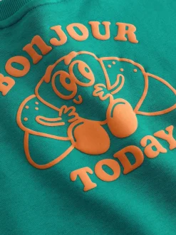 Next - Ensemble Sweatshirt et Joggers Rayure (3mths-7yrs) Croissant vert Online