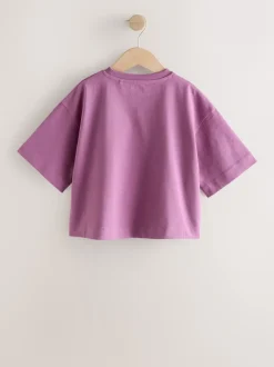 Next Croissant violet - T-shirt oversize imprimé graphique (3-16ans)