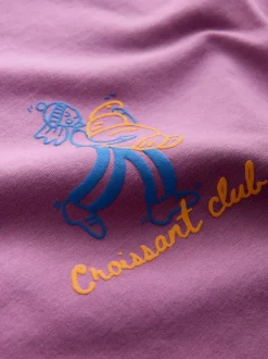 Next Croissant violet - T-shirt oversize imprimé graphique (3-16ans)