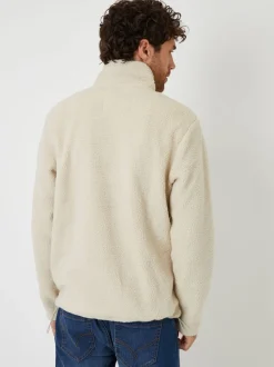 Threadbare Écru - Ajustement régulier - Sweat-shirt Borg coupe décontractée Discount