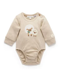 Purebaby Écru - Body appliqué New