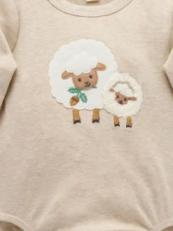 Purebaby Écru - Body appliqué New