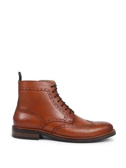 Jones Bootmaker Écru - Bottes Fletcher en cuir Sale