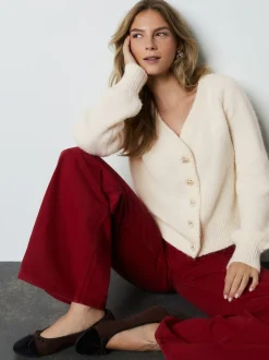 Next écru - Cardigan boutonné cœur en laine