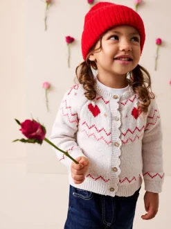 Next écru - Cardigan Cœur Yoke (3mois-7ans) Online