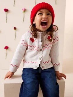 Next écru - Cardigan Cœur Yoke (3mois-7ans) Online