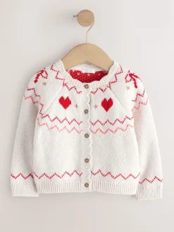 Next écru - Cardigan Cœur Yoke (3mois-7ans) Online