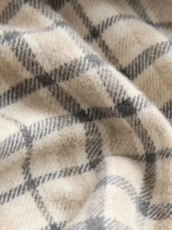 Next - Chemise à carreaux Signature à manches longues écru Clearance