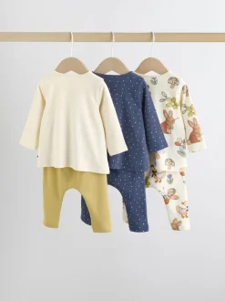 Next - Ensemble haut à manches longues et leggings 6 pièces (0mois-3ans) écru Discount