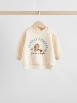 Next écru - Ensemble sweat-shirt et pantalons bébé 2 pièces (0mois-2ans) Clearance