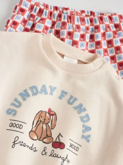 Next écru - Ensemble sweat-shirt et pantalons bébé 2 pièces (0mois-2ans) Clearance