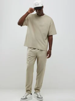 River Island Écru - Ensemble t-shirt et jogging boxy Hot