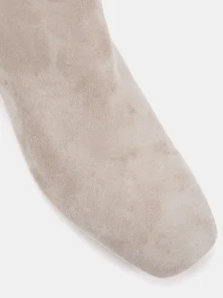 Novo Écru - Bottes au genou froncées à talon carré geri Online