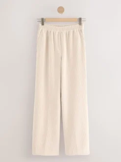 Next - Pantalons Amples en velours côtelé doux écru Hot