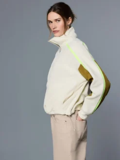 Next écru - Polaire à demi-zippée avec panneaux color block Online